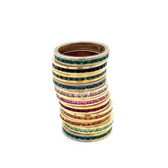 Stackable Eternity Stone Rings - Picture 1 of 10